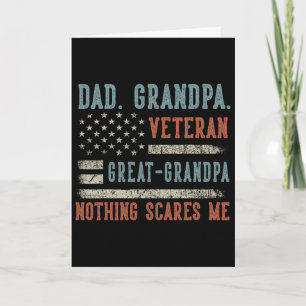 Carte Fête des pères pour hommes Papa Grand-père Vétéran