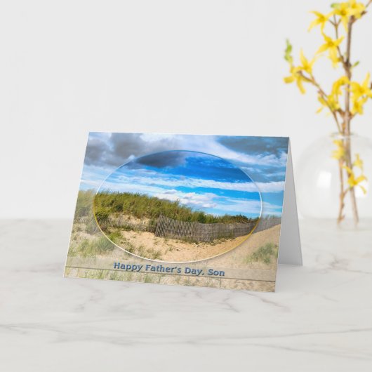 CARTE FÊTE DES PÈRES - POUR LE FILS - IMAGE DE (Fleur jaune)