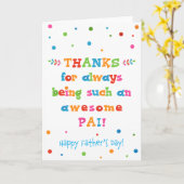 Carte fête des pères pour Pai (Fleur jaune)