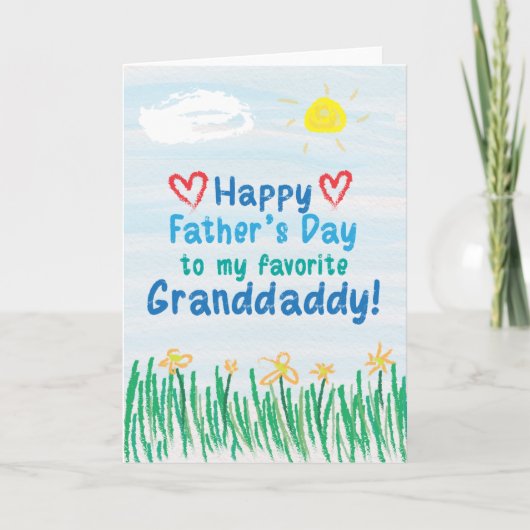Carte fête des pères pour papa (Devant)