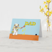Carte Fête des pères pour Papa Chat Peinture murale (Fleur jaune)