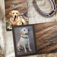 Carte Fête des Pères pour papa de chien Labrador j