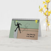Carte fête des pères pour papa de tennis (Fleur jaune)