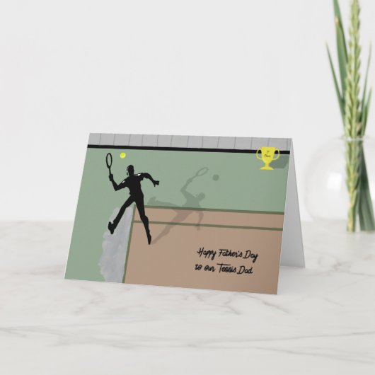 Carte fête des pères pour papa de tennis (Devant)