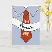 Carte fête des pères pour Papaw (Fleur jaune)