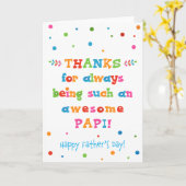 Carte fête des pères pour Papi (Fleur jaune)