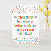 Carte fête des pères pour Pépère (Fleur jaune)