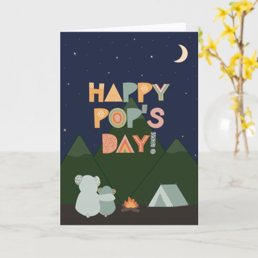 Carte fête des pères pour Pop (Fleur jaune)