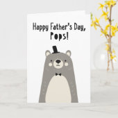 Carte fête des pères pour Pops (Fleur jaune)