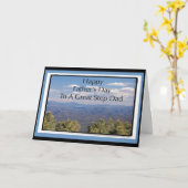 Carte fête des pères pour Step Papa (Fleur jaune)