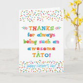 Carte fête des pères pour Táto (Fleur jaune)