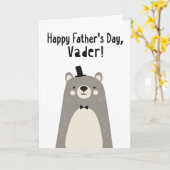 Carte fête des pères pour Vader (Fleur jaune)