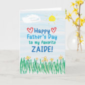 Carte fête des pères pour Zaide (Fleur jaune)