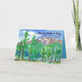 Carte Fête des pères religieuse Bible Verse Mountain Ran (Devant)