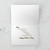 Carte Fête des pères religieuse, Qualités du Père (Intérieur)