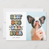 Carte Fête des pères Retro Best Dog Papa (Devant)