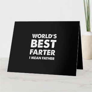 Carte Fête des Pères Retro Papa Meilleur Pétomane du Mon
