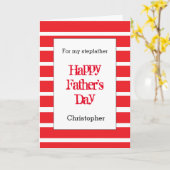 Carte Fête des pères rouge moderne (Fleur jaune)