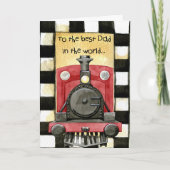 Carte Fête des pères rouge vintage (Devant)