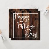 Carte Fête des pères Rustic Wood Arrière - plan (Devant/Arrière en situation)