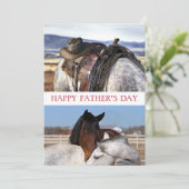 Carte Fête des pères rustique Cowboy (Debout devant)