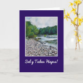 Carte fête des pères : Salutation galloise, River  (Fleur jaune)