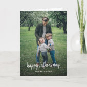 Carte Fête des pères | Script moderne photo de papa élég (Devant)