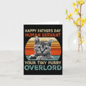 Carte Fête des pères Serviteur Humain Votre Minuscule Su (Fleur jaune)