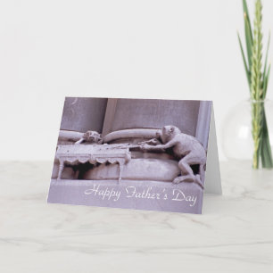 Carte fête des pères singes