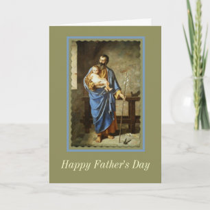 Carte Fête des pères St Joseph & Enfant Jésus