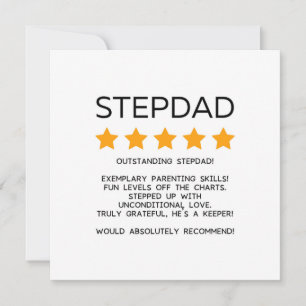Carte Fête des pères Stepdad ou anniversaire Stepdad
