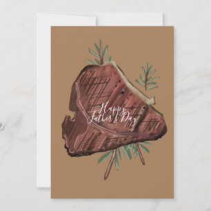 Carte Fête des pères T Bone Steak Rosemary Sprigs
