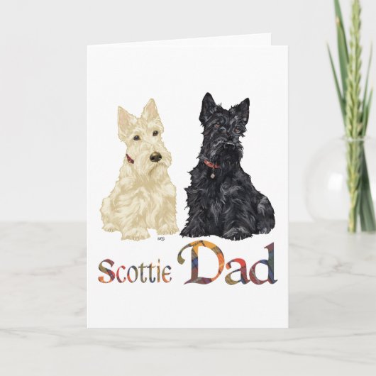 Carte Fête des Pères Terrier Écossais (Devant)