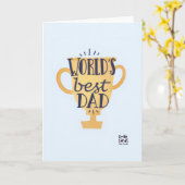 Carte Fête des Pères - Trophée (Fleur jaune)