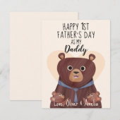 Carte Fête des pères Twins, Carte première Fête de (Devant / Derrière)