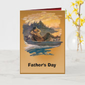Carte Fête des pères - Une journée de pêche (Fleur jaune)