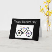 Carte Fête des pères Vélo Cycle, Sport Motivational (Fleur jaune)