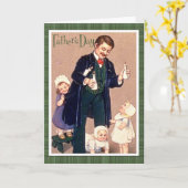 Carte Fête des pères vintage (Fleur jaune)