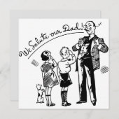 Carte Fête des pères vintage (Devant / Derrière)