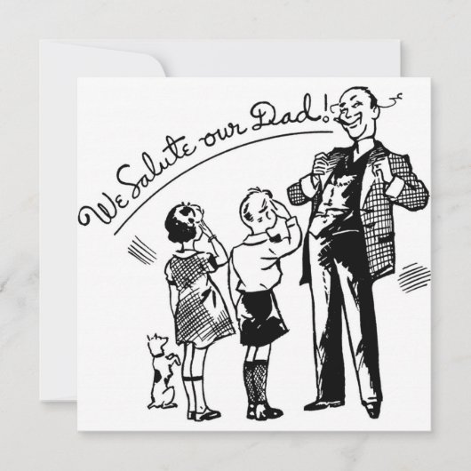 Carte Fête des pères vintage (Devant)