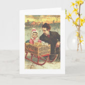 Carte Fête des pères vintage (Fleur jaune)