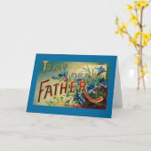 Carte Fête des pères Vintage (Fleur jaune)