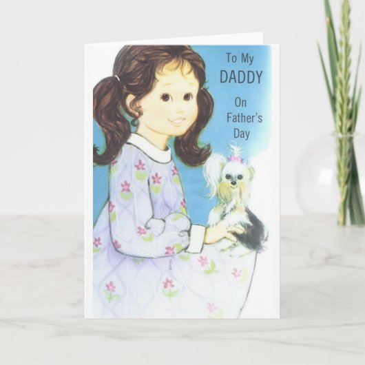 Carte Fête des pères vintage à papa (Devant)