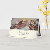 Carte Fête des pères vintage catholique (Fleur jaune)