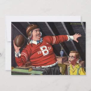 Carte Fête des pères vintage, Sports Football papa et so