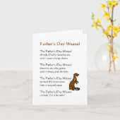 Carte Fête des pères Weasel Un Poème Drôle Pour Papa (Fleur jaune)