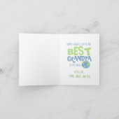 Carte Fête des pères World's Best Grand-pa Cute Typograp (Intérieur)