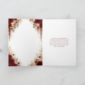 Carte Fête des seize ans avec des roses rouges de Bourgo (Intérieur)