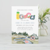 Carte Fête des tubes flottants | Flottes aquarelles (Debout devant)