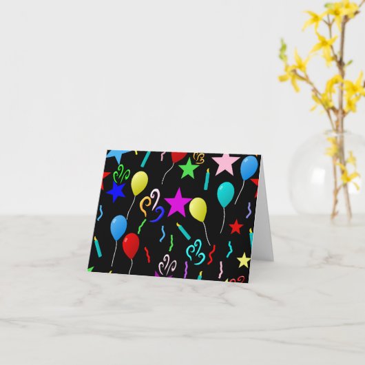 Carte Fête, design festif, (Fleur jaune)